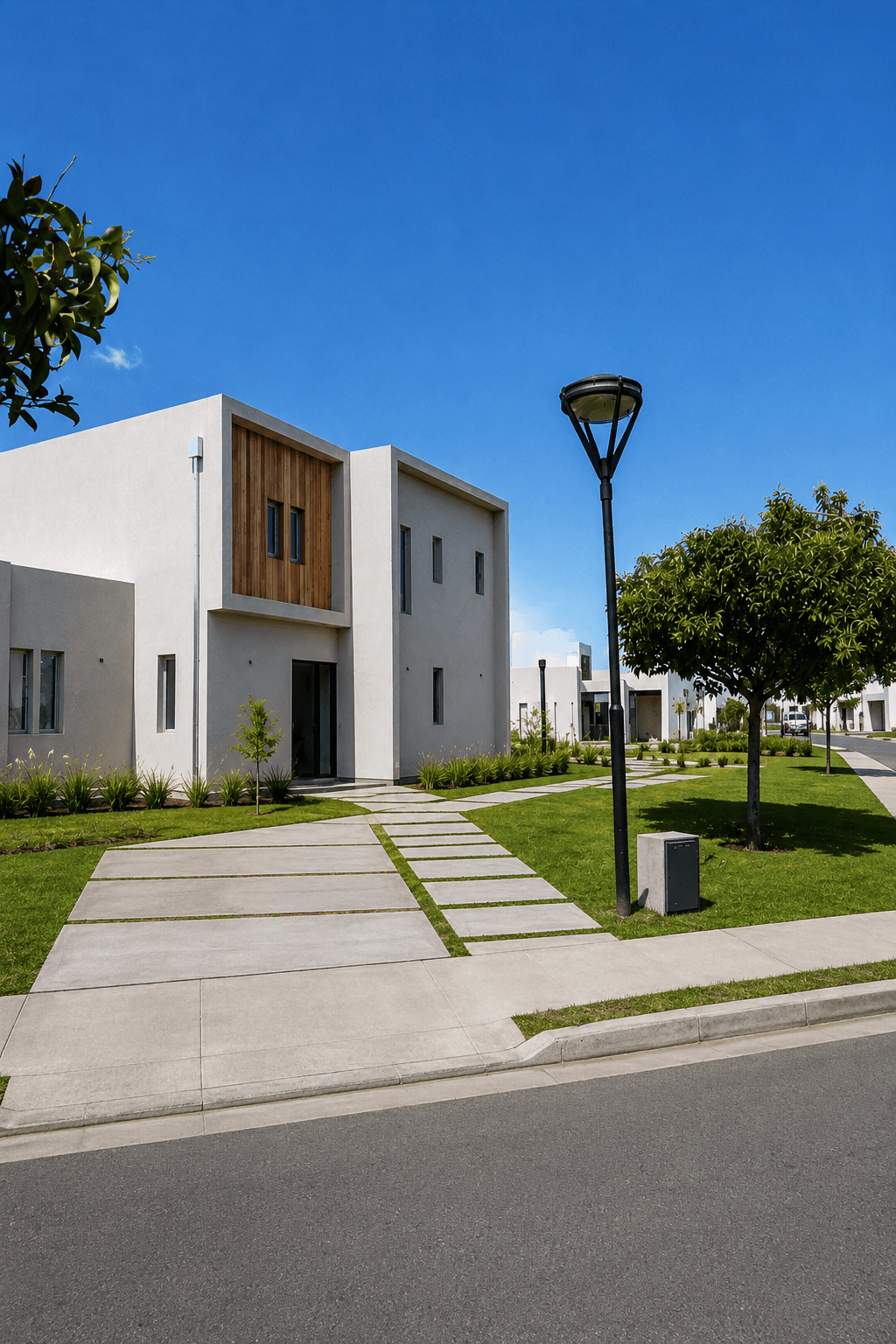 Visualización ilustrativa de una vivienda contemporánea